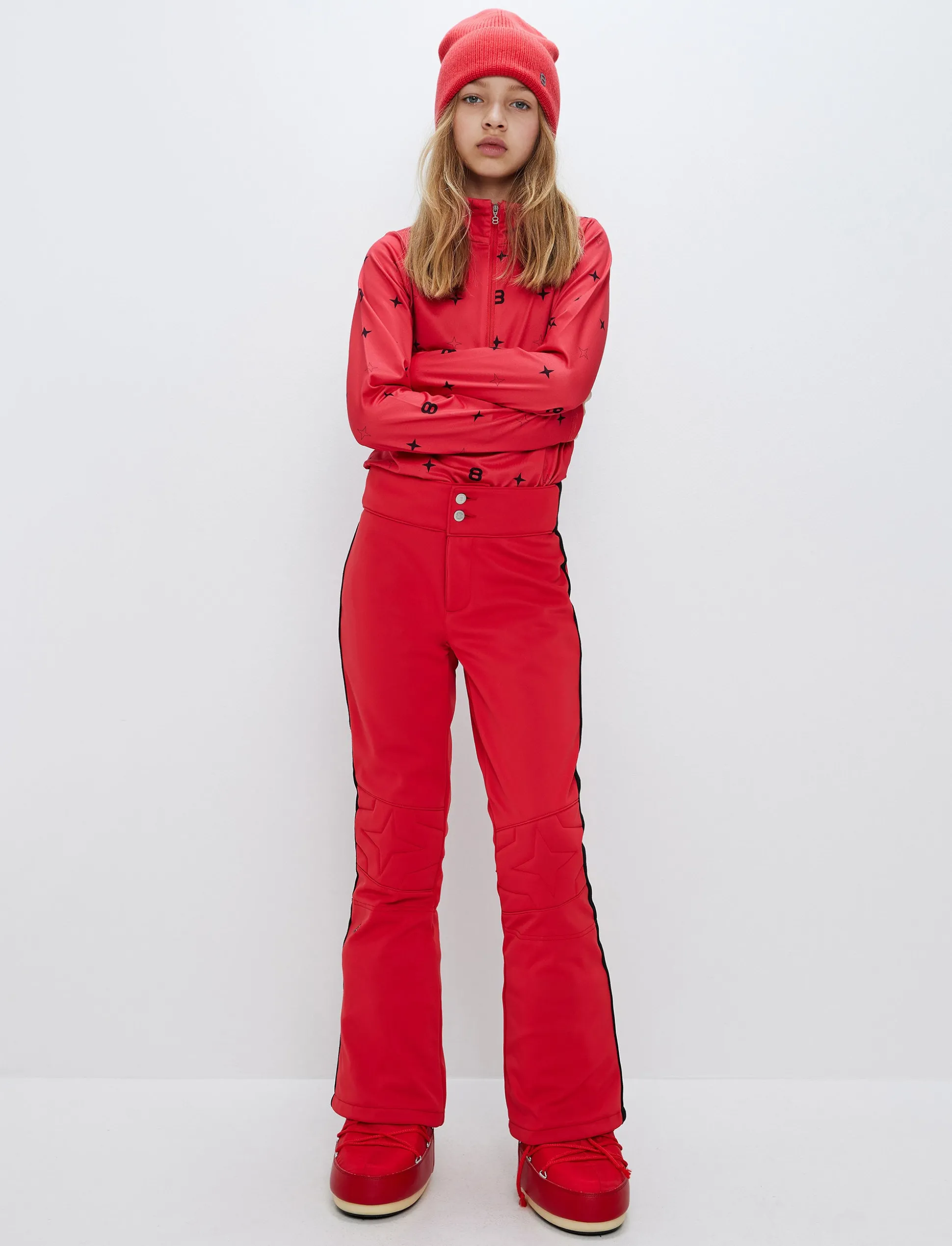 Annbell Star Jr Pant - Poinsetta Red