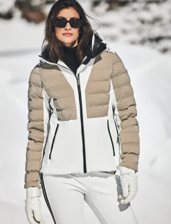 Audrey W Ski Jacket - Blanc/Lt Beige