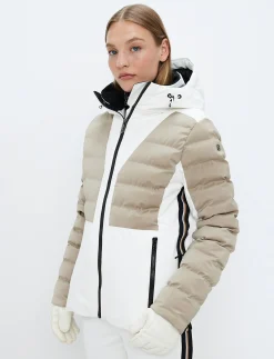 Audrey W Ski Jacket - Blanc/Lt Beige