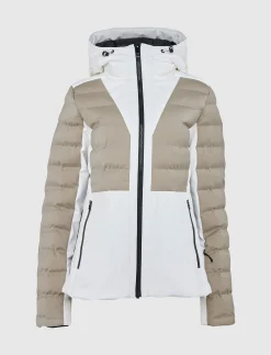 Audrey W Ski Jacket - Blanc/Lt Beige