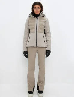 Clarice W Cord Ski Jacket - Lt Beige