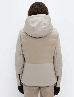 Clarice W Cord Ski Jacket - Lt Beige