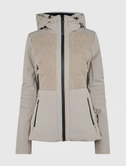 Clarice W Cord Ski Jacket - Lt Beige