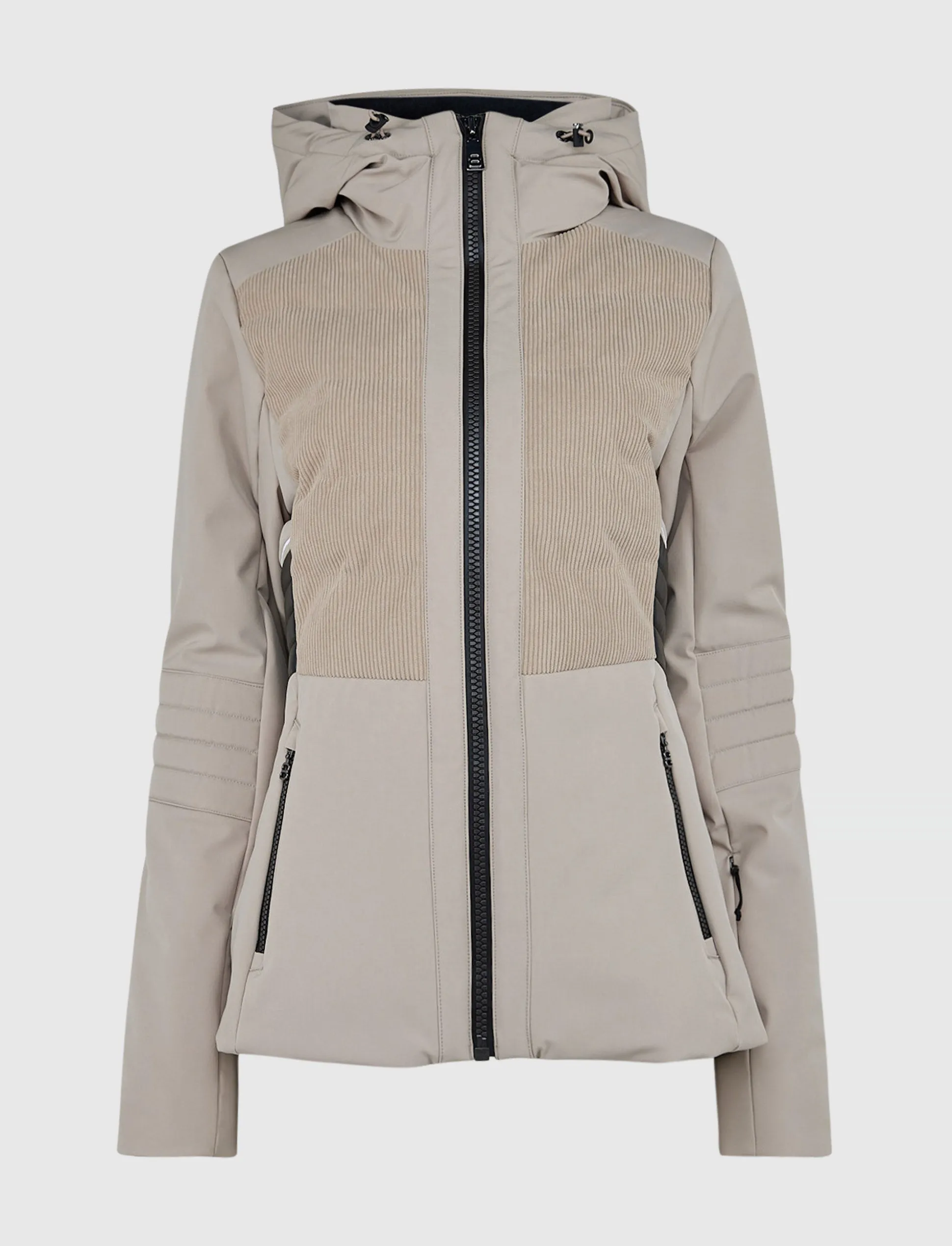 Clarice W Cord Ski Jacket - Lt Beige
