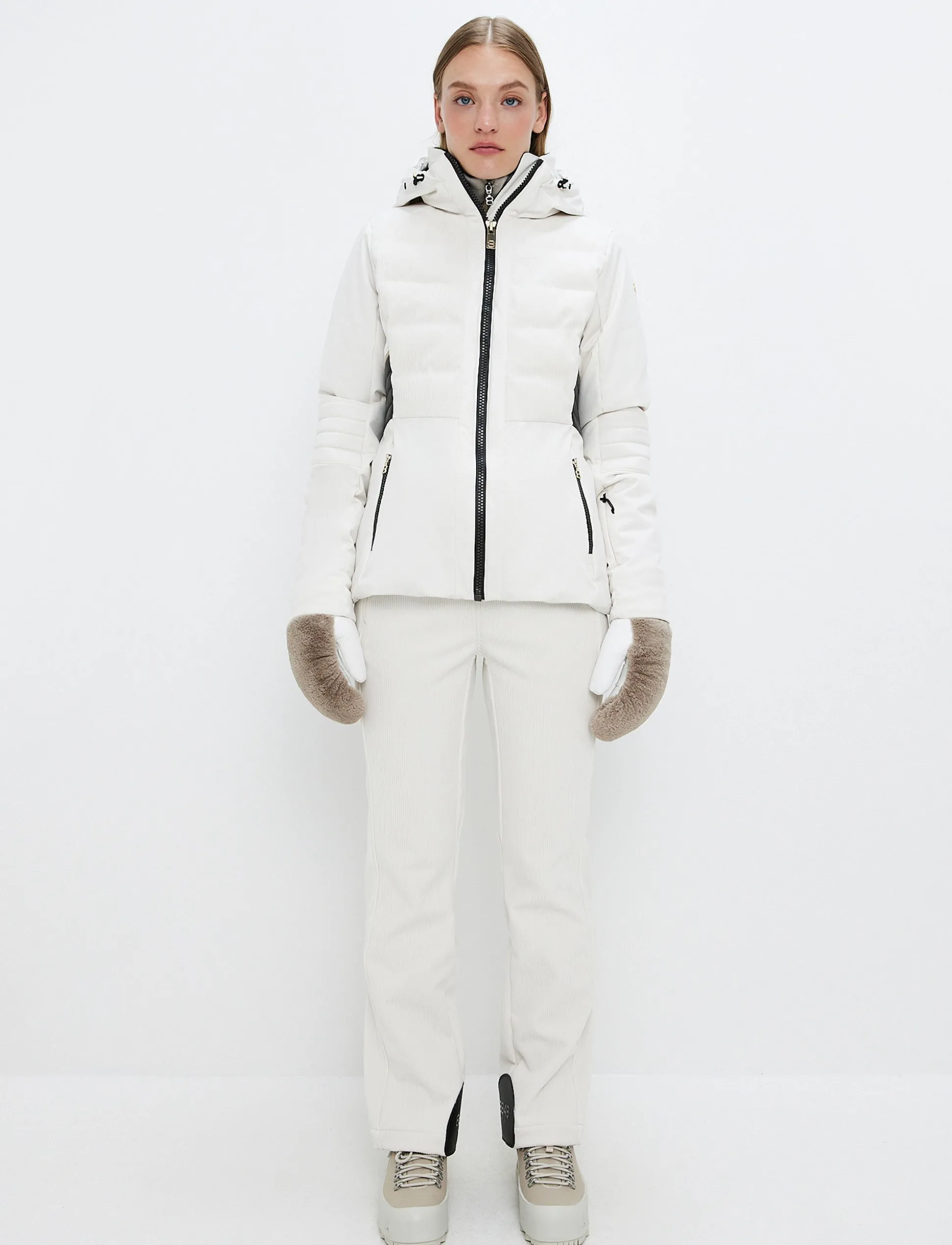Clarice W Cord Ski Jacket - Winter White