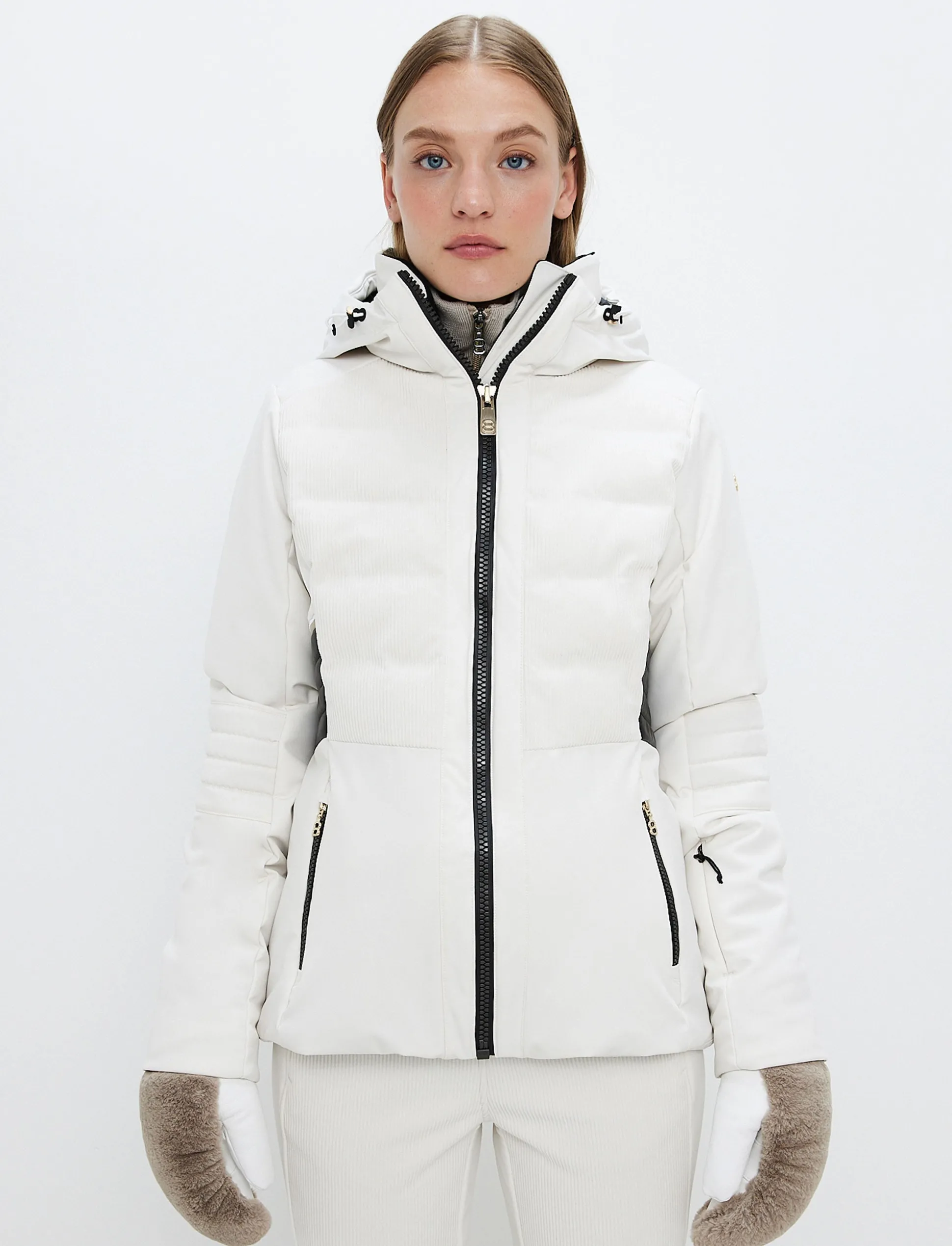 Clarice W Cord Ski Jacket - Winter White