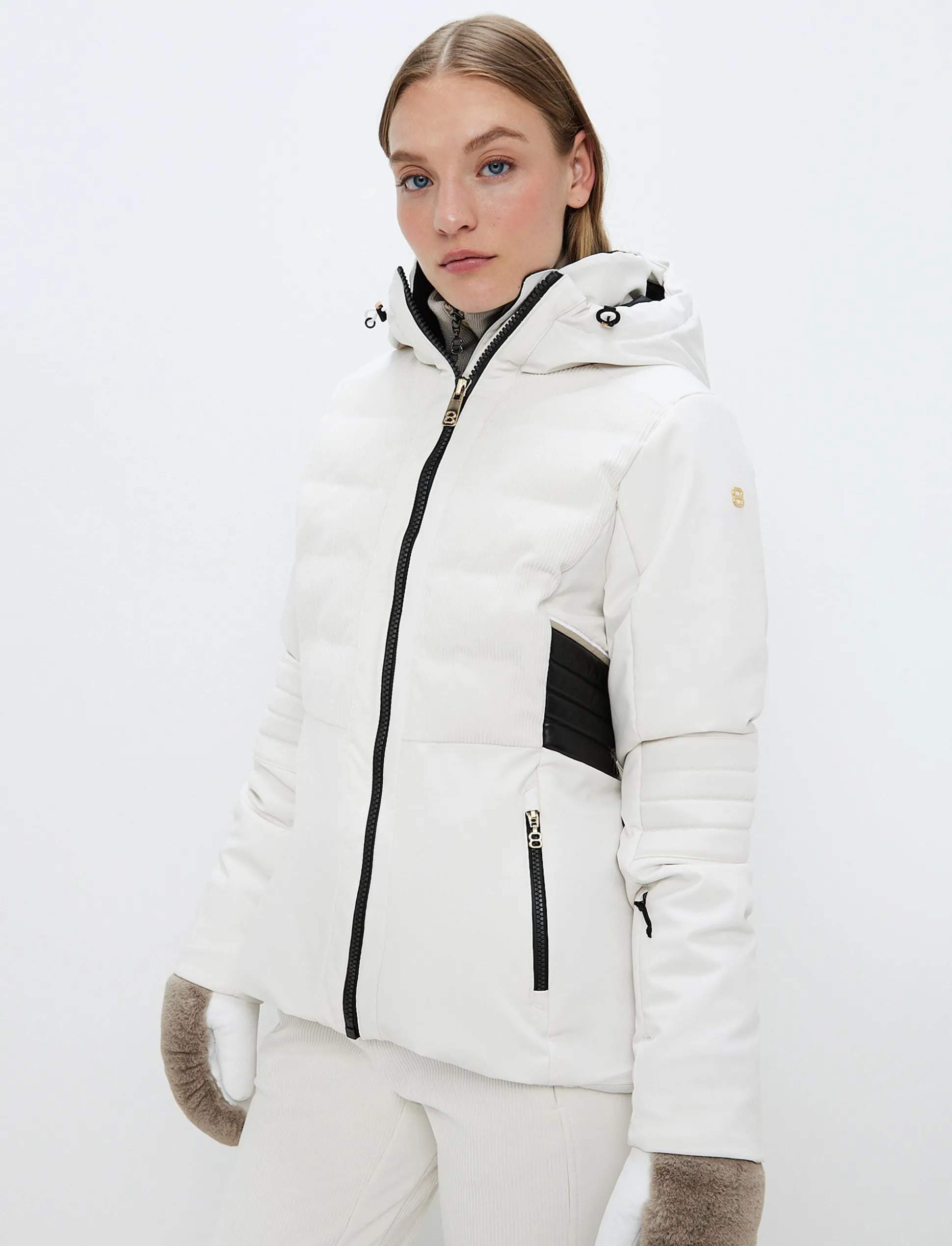 Clarice W Cord Ski Jacket - Winter White