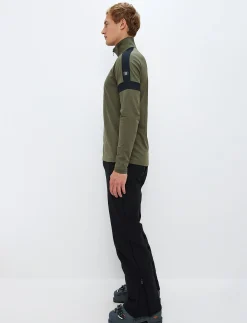 Dino 1/2 Zip Sweat - Army Green