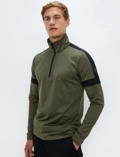 Dino 1/2 Zip Sweat - Army Green