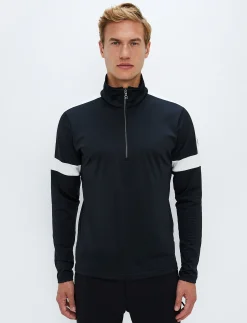 Dino 1/2 Zip Sweat - Black/White