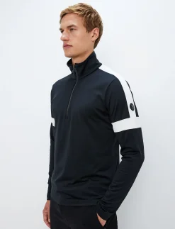 Dino 1/2 Zip Sweat - Black/White