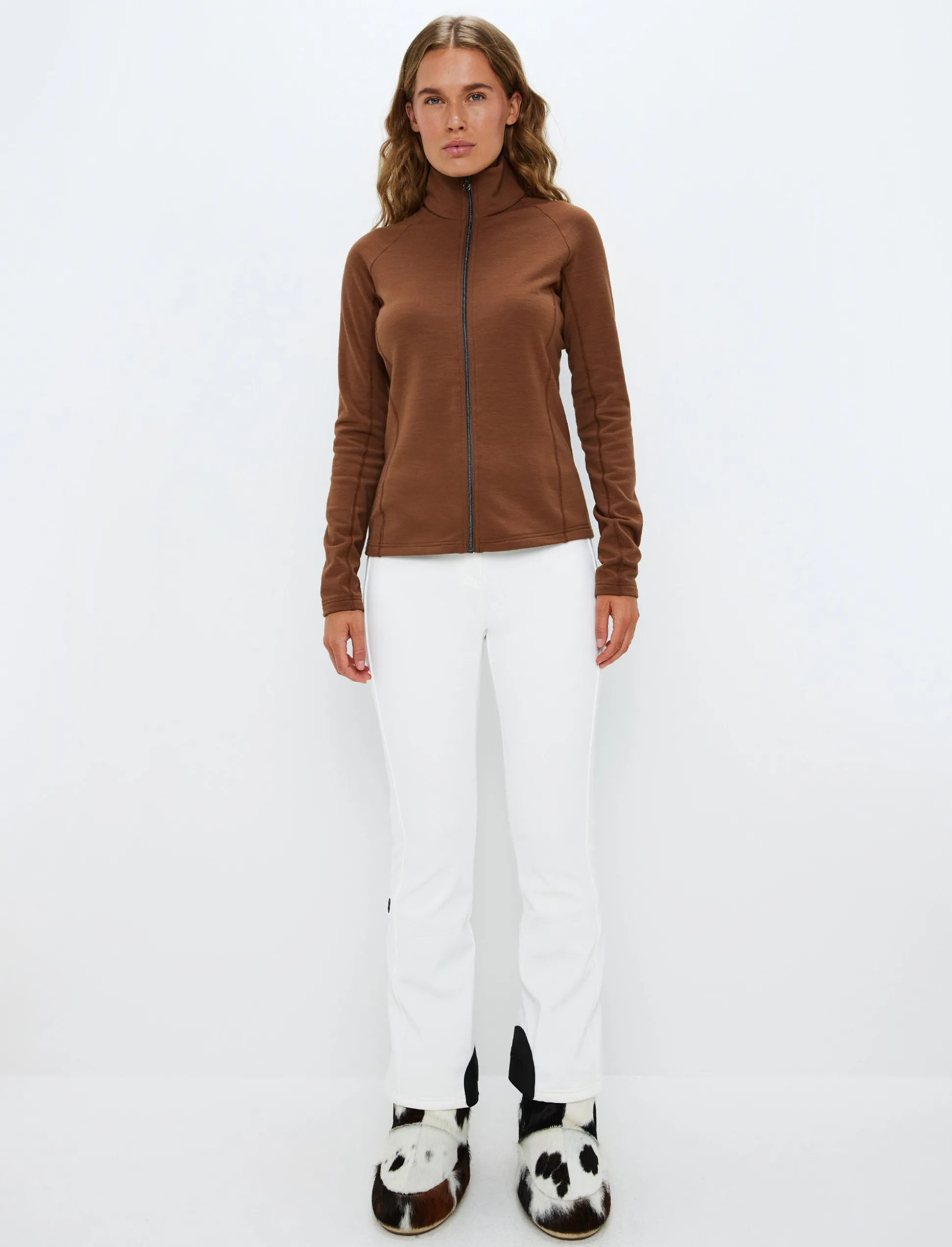 Hallie W Wool Sweat - Cashmere Brown
