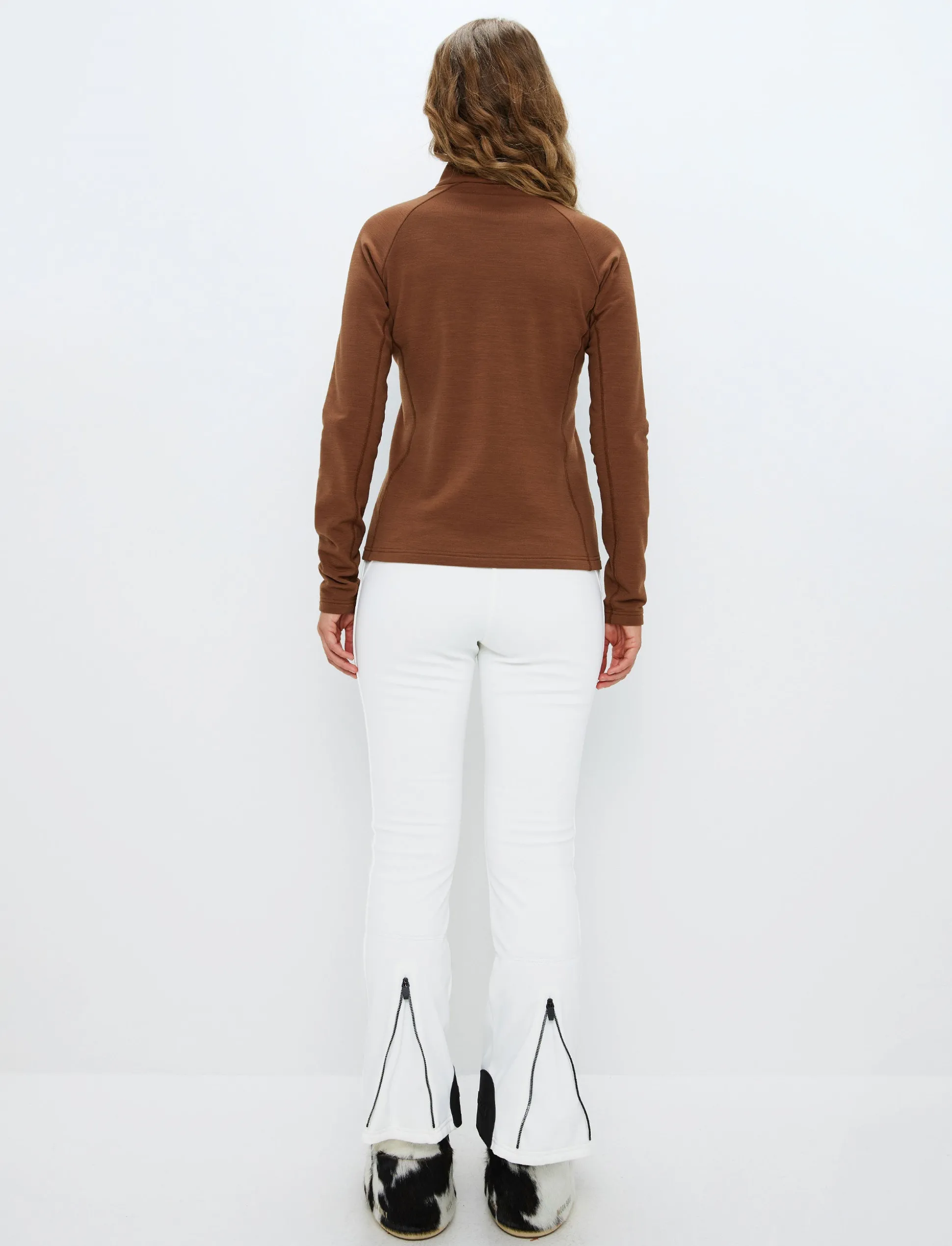 Hallie W Wool Sweat - Cashmere Brown