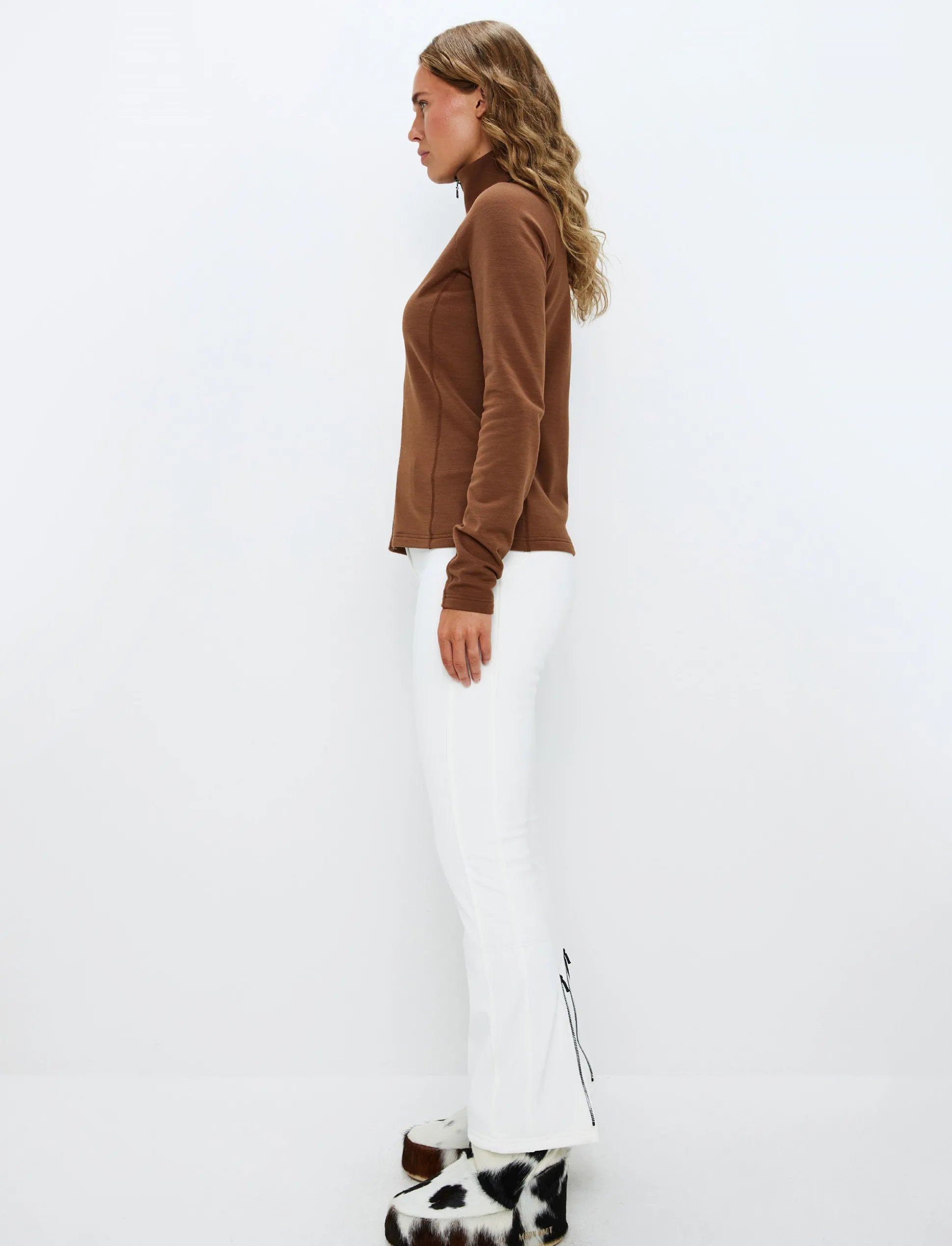 Hallie W Wool Sweat - Cashmere Brown