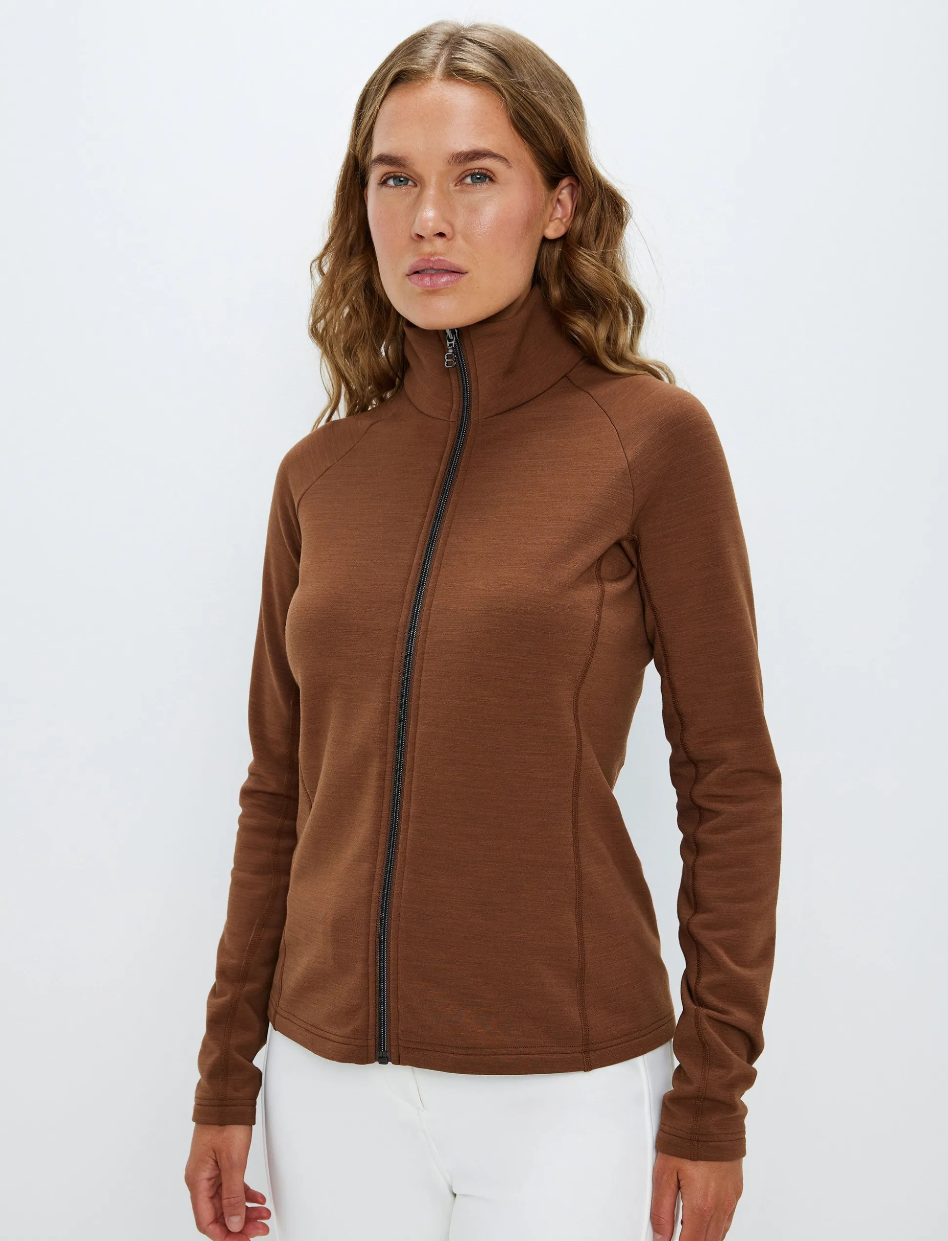 Hallie W Wool Sweat - Cashmere Brown