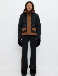 Harlow W Ski Jacket - Black/Cashmere Brown
