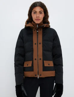 Harlow W Ski Jacket - Black/Cashmere Brown