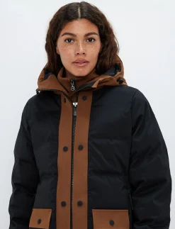 Harlow W Ski Jacket - Black/Cashmere Brown