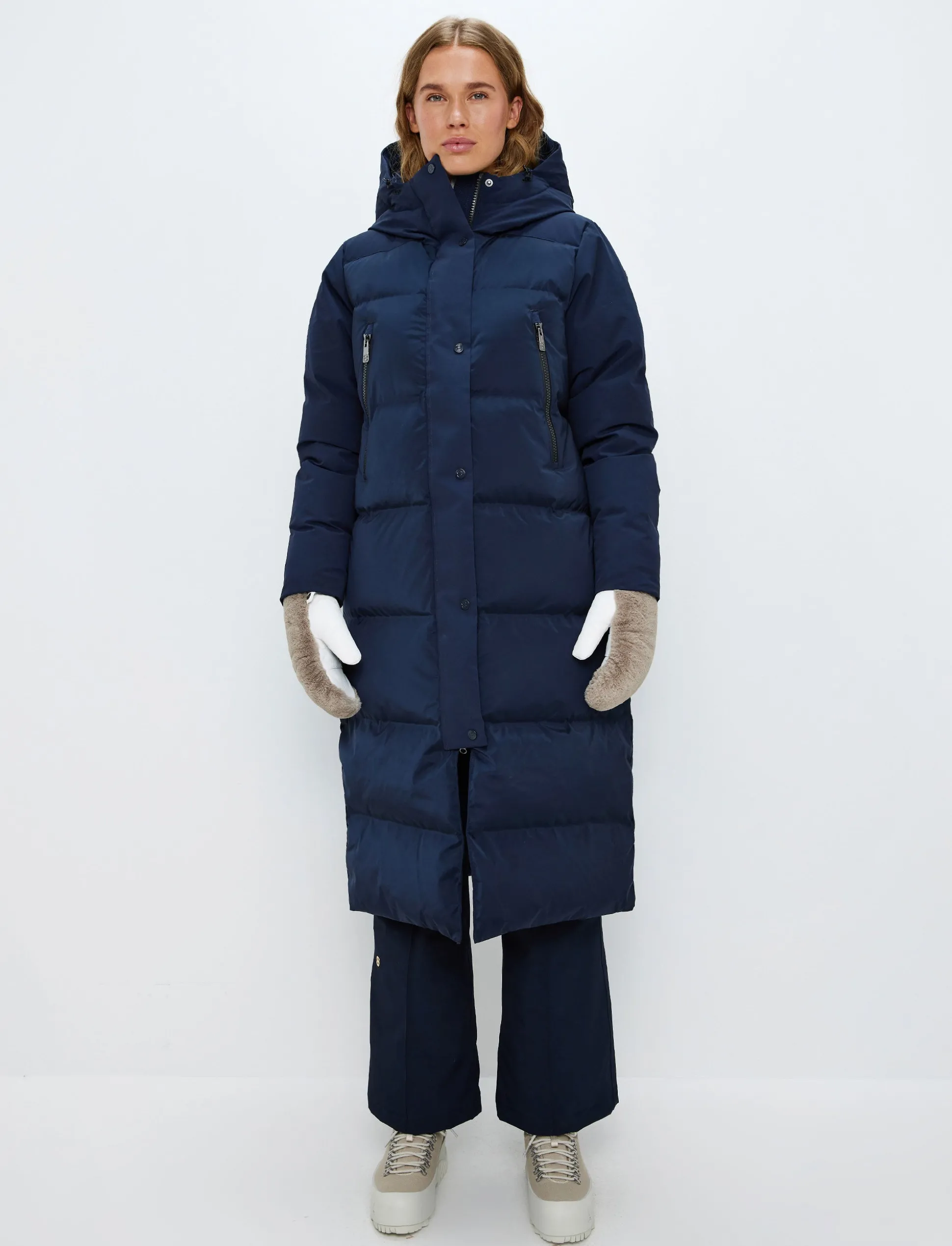 Lilly W Down Coat - Navy