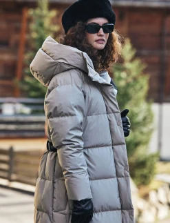 Ruth W Down Coat - Lt Beige