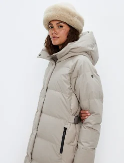 Ruth W Down Coat - Lt Beige