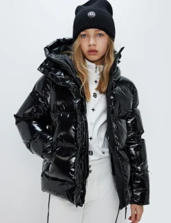 Saga Jr Ski Jacket - Black Glossy