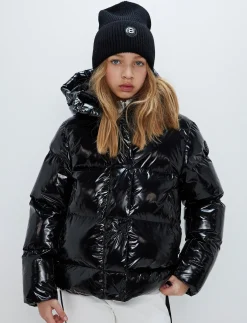 Saga Jr Ski Jacket - Black Glossy
